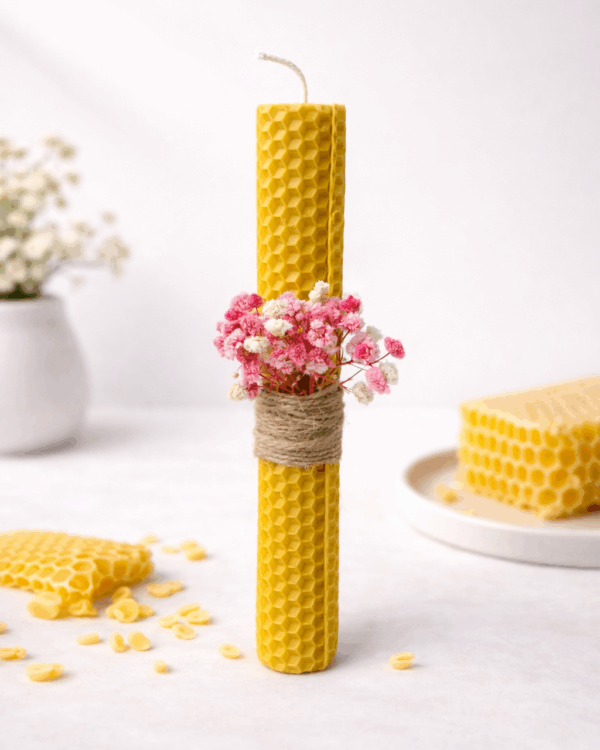 Λαμπάδα Μελισσοκέρι Κίτρινο