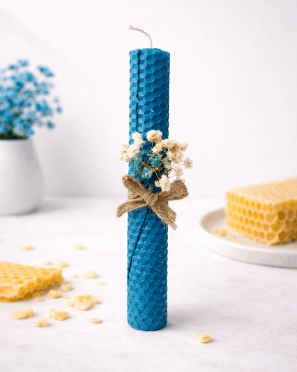 Λαμπάδα Μελισσοκέρι Γαλάζια